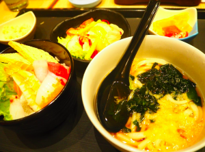 定食はボリューム満点